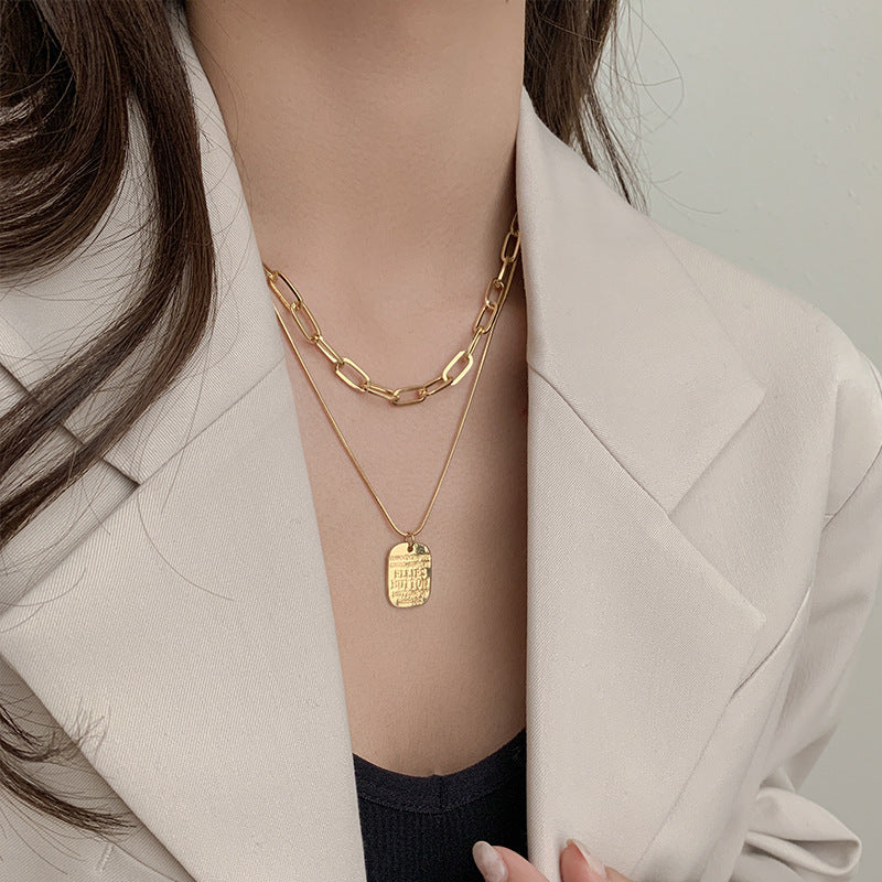 Multi Layer Punk Vintage Pendant Necklace For Women - My Store