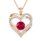 Double Heart Shaped Love Pendant With Zircon - My Store