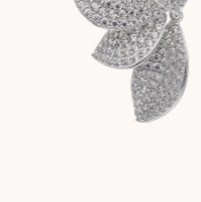 Women's Leaf-shaped Rhinestone Earring - My Store