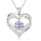 Double Heart Shaped Love Pendant With Zircon - My Store