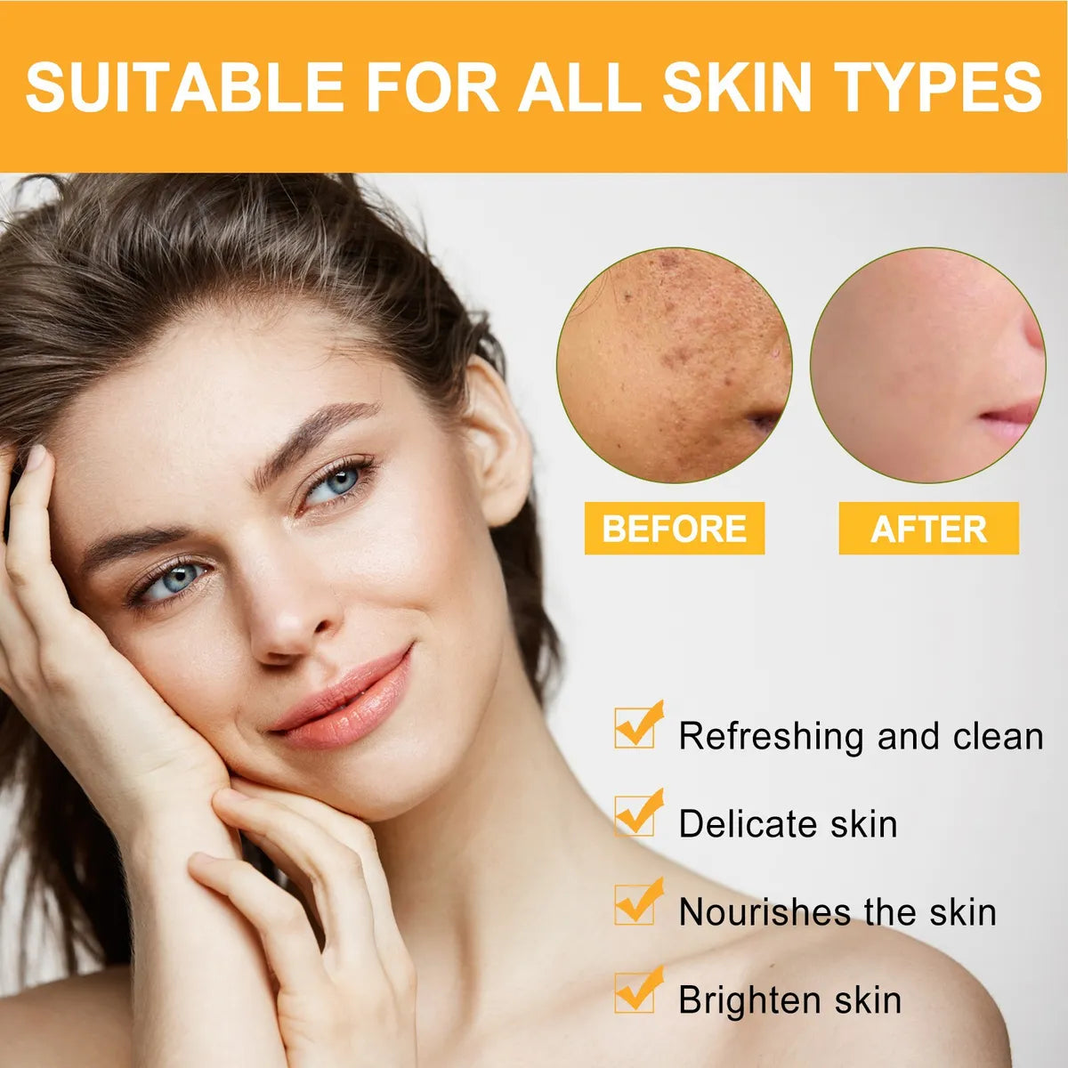 Orange Exfoliating White Cleansing Facial Gel - My Store