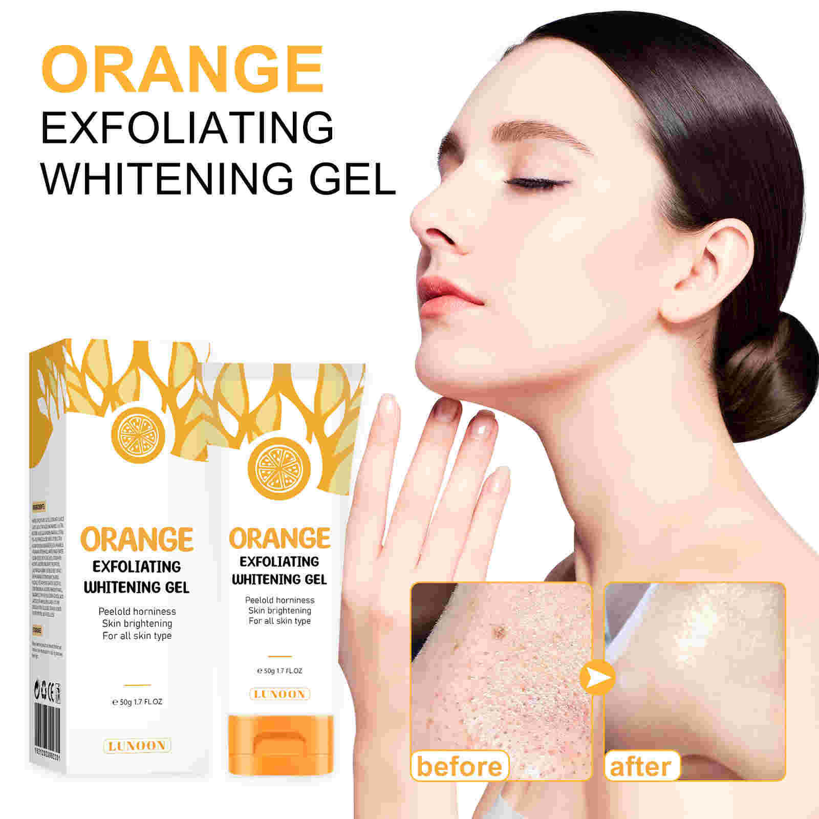 Orange Exfoliating White Cleansing Facial Gel - My Store